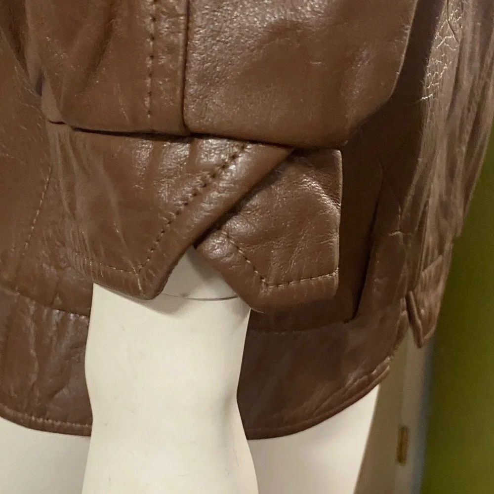 Avanti Vintage 80s Brown Leather Jacket